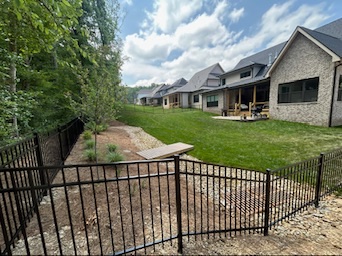 Aluminum fence installation completed by Titan Fencing TN in Knoxville