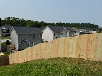 Black ornamental aluminum fence installed by Titan Fencing TN