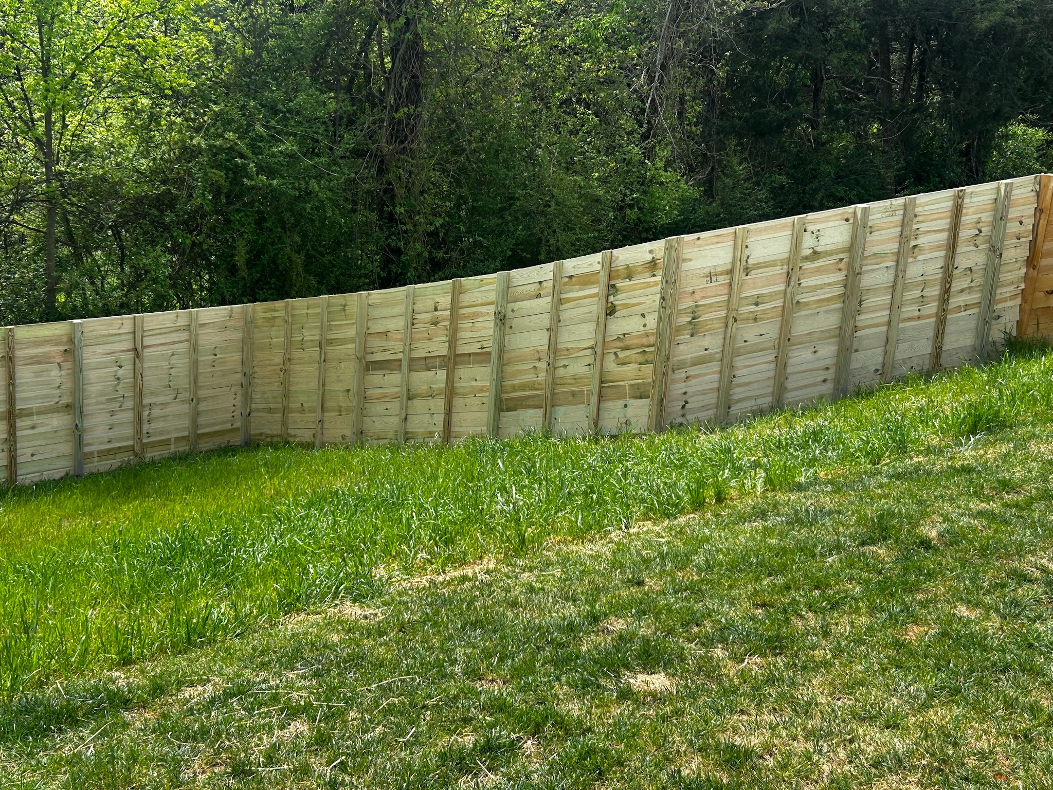 Wood privacy fence installed by Titan Fencing TN in Knox County